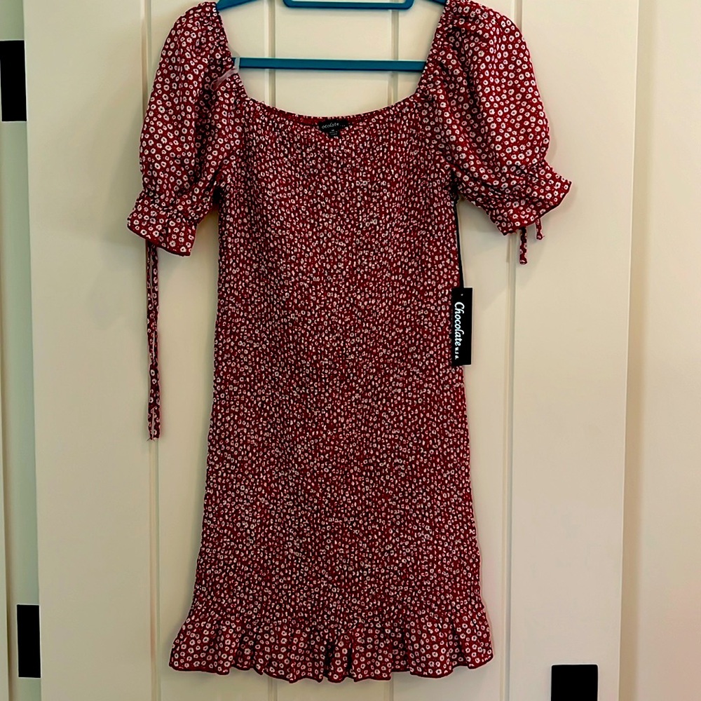Red Floral Mini Dress